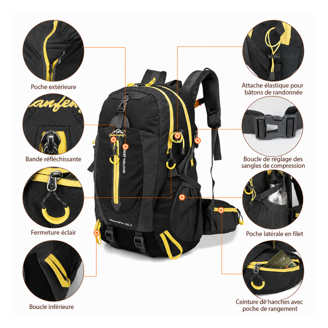Horizon™ — Sac à dos de plein air 40 L léger, confortable et polyvalent