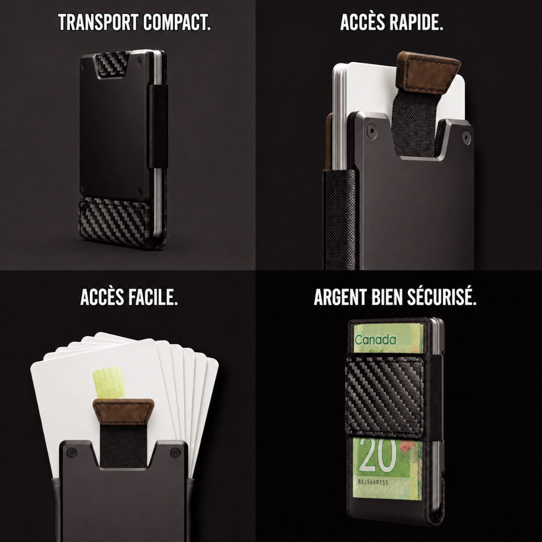 Portefeuille Atlas™ en cuir de vache – Sécurisé, minimaliste et ultra résistant | Nordelle™